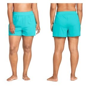 Lands end 3” swim shorts tummy control plus size